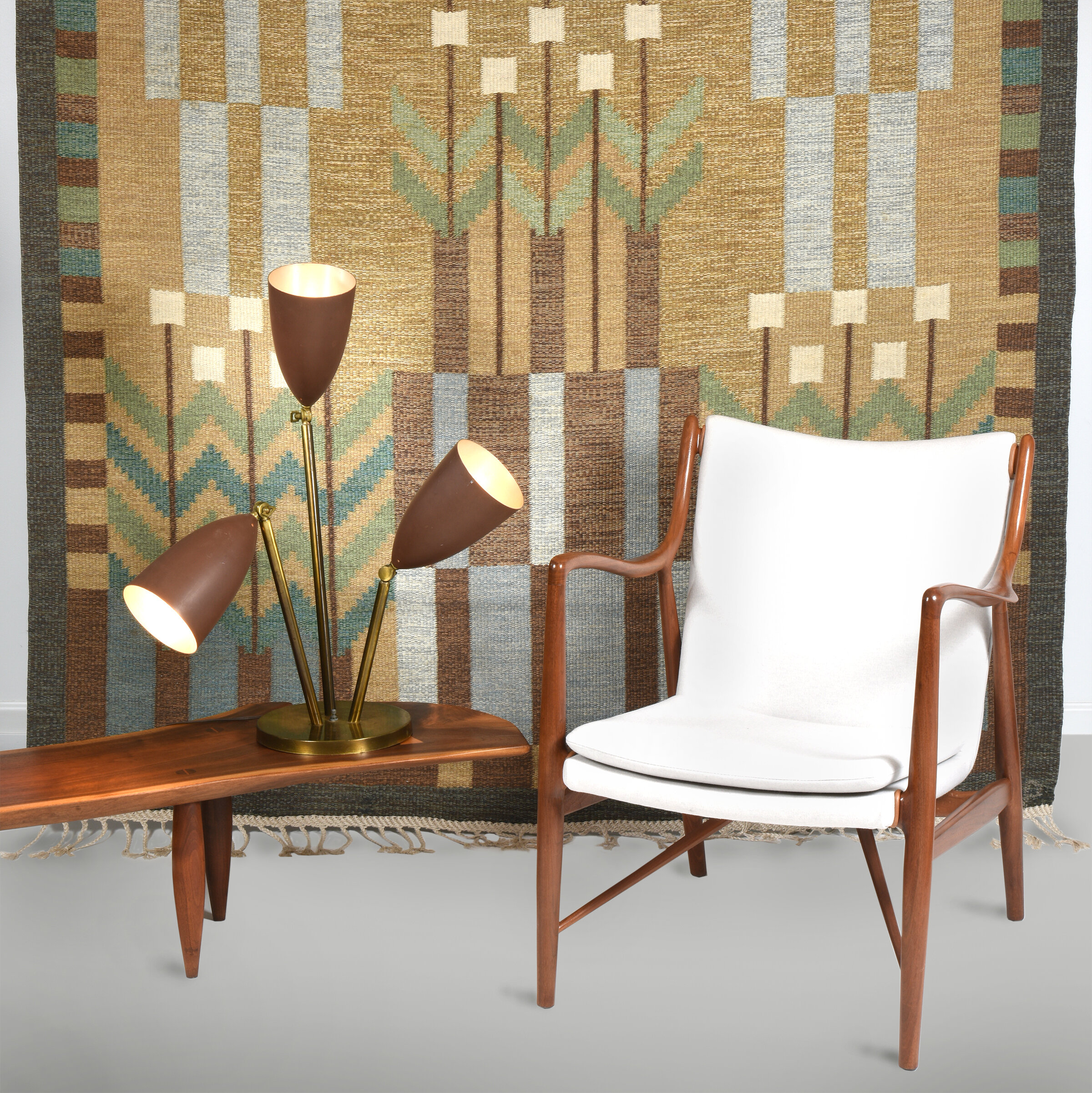 Finn Juhl Matched Pair of Armchairs Model FJ45 circa 1950s — The S